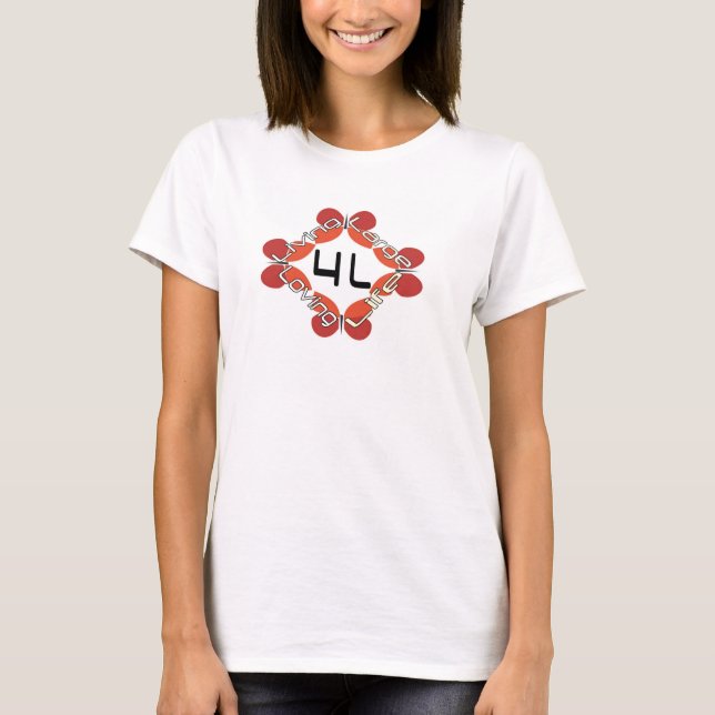 T-shirt 4L- Vivre une grande vie amoureuse - Papillon (Devant)