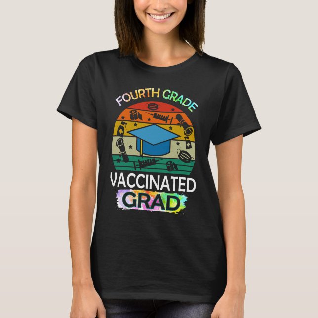 T-shirt 4th Grade Graduation Vaccinated Senior 2021 Gradua (Devant)
