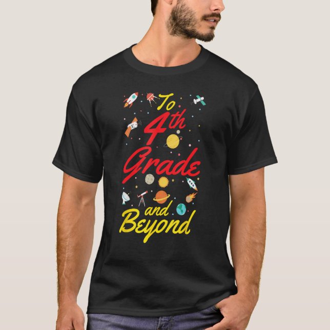 T-shirt 4th Grade Space Fourth Grade Teacher Student Back  (Devant)