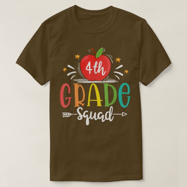 T-shirt 4th Grade Squad Funny Back To School Teachers Stud (Design devant)