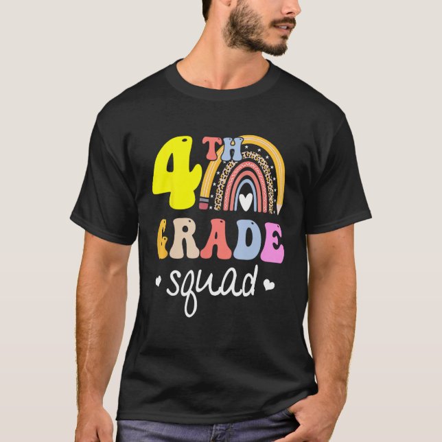 T-shirt 4th Grade Squad Teachers Kids Fourth Grade Back to (Devant)