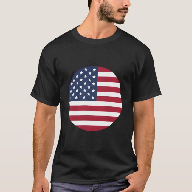T-shirt 4Th July Usa Flag American Patriotic Minimalist (Devant)