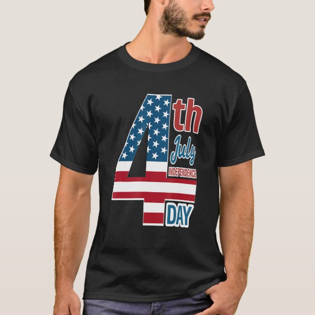T-shirt 4th of July 2023 Independence Day With USA America (Devant)