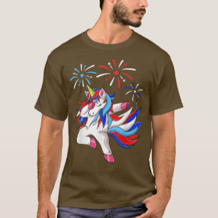 T-shirt 4th of July Americorn USA America Unicorn July 4th