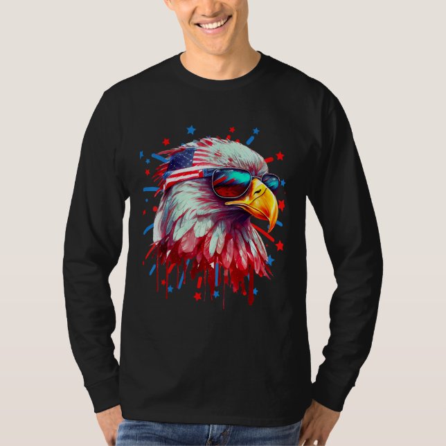 T-shirt 4th Of July Bald Eagle (Devant)