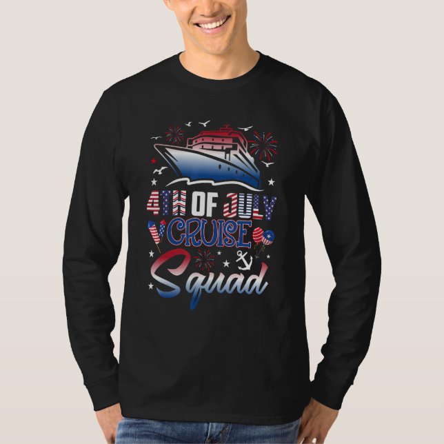 T-shirt 4th Of July Cruise Squad Patriotic American (Devant)