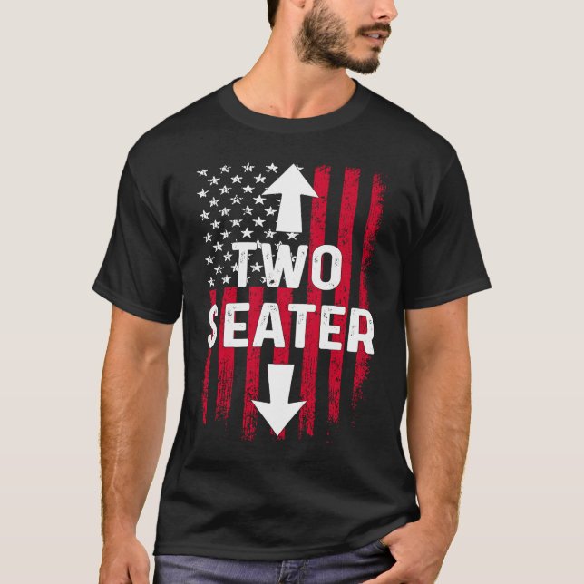 T-shirt 4th Of July Dirty  For Men Adult Humor Two Seater (Devant)