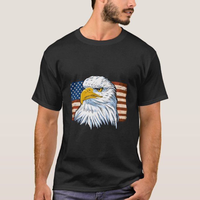 T-shirt 4Th Of July Eagle Patriotic American (Devant)