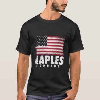 T-shirt 4Th Of July For Naples Florida American Flag
