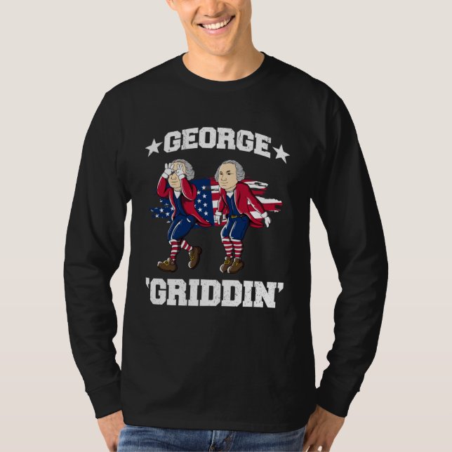 T-shirt 4th of July George Washington Griddy George Griddi (Devant)