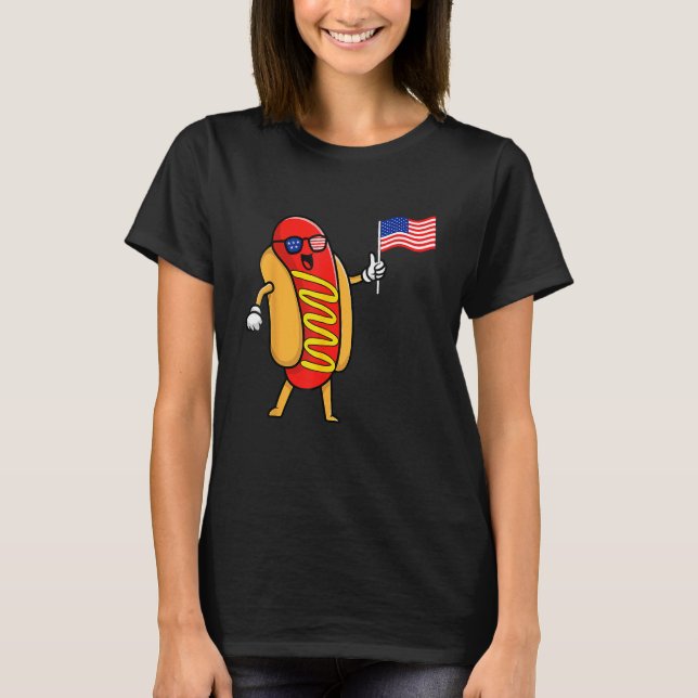 T-shirt 4th of July Hot Dog Hotdog 4th of July Boys Men Wo (Devant)