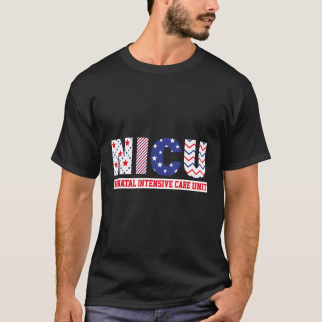 T-shirt 4th Of July Nurse Life American USA Flag NICU Nurs (Devant)