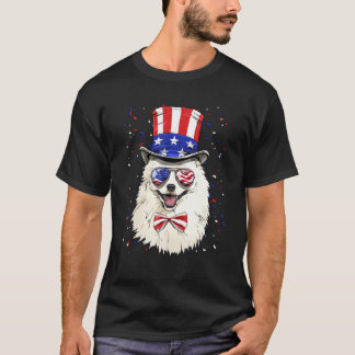 T-shirt 4th of July Patriotic American Eskimo Merica USA F