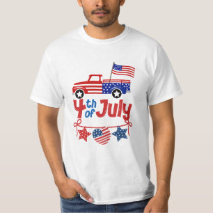 T-shirt 4th of July Patriotic Truck Independence day