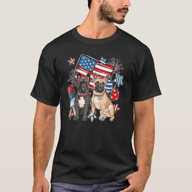 T-shirt 4th Of July Pitbull Dog Independence Day Patriotic (Devant)
