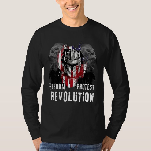 T-shirt 4th of July Proud Americans Flag We The People Lib (Devant)