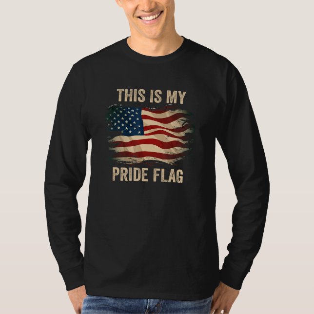 T-shirt 4th of July This Is My Pride Flag USA American Pat (Devant)