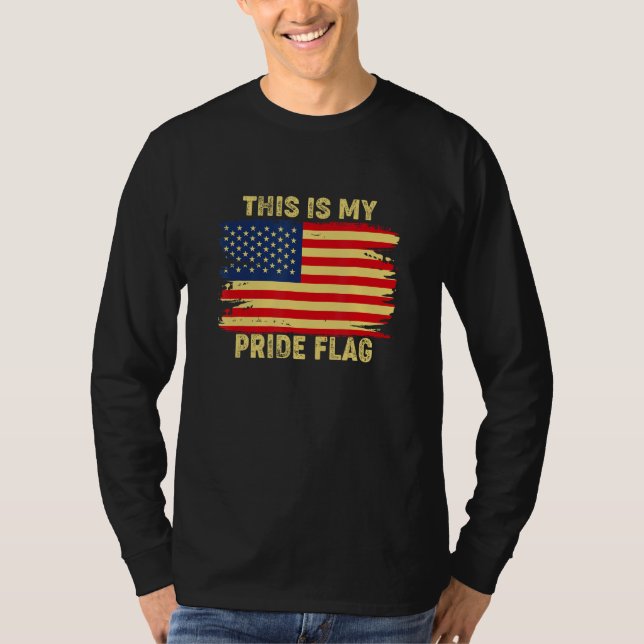 T-shirt 4th of July This Is My Pride Flag USA American Pat (Devant)
