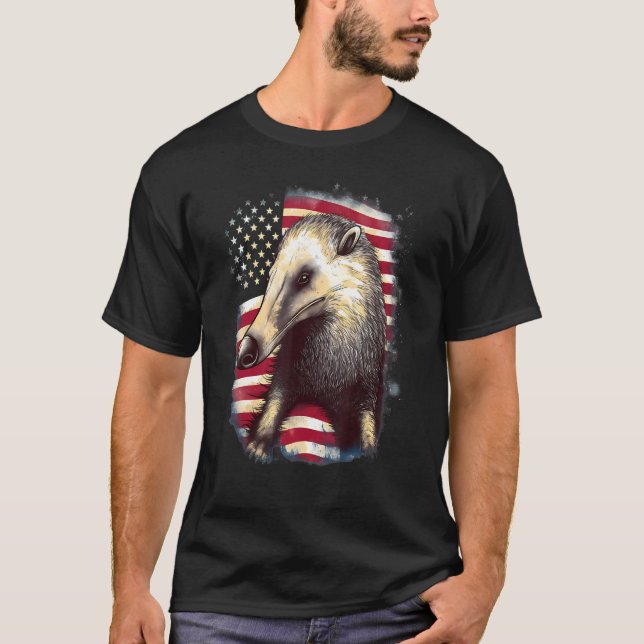 T-shirt 4th Of July US Flag Anteater (Devant)