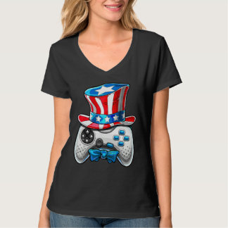 T-shirt 4th Of July Video Game American Flag Uncle Sam Gam