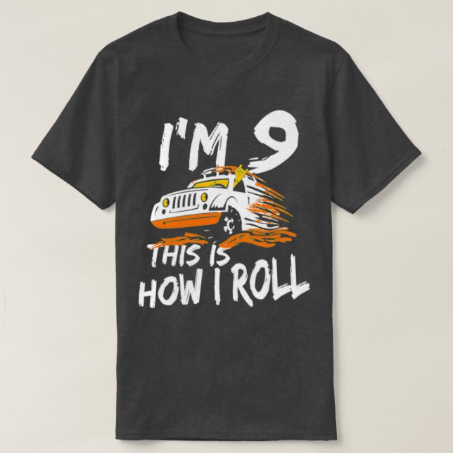 T-shirt 4x4 Monster Truck Im 9 voici comment je roule (Design devant)