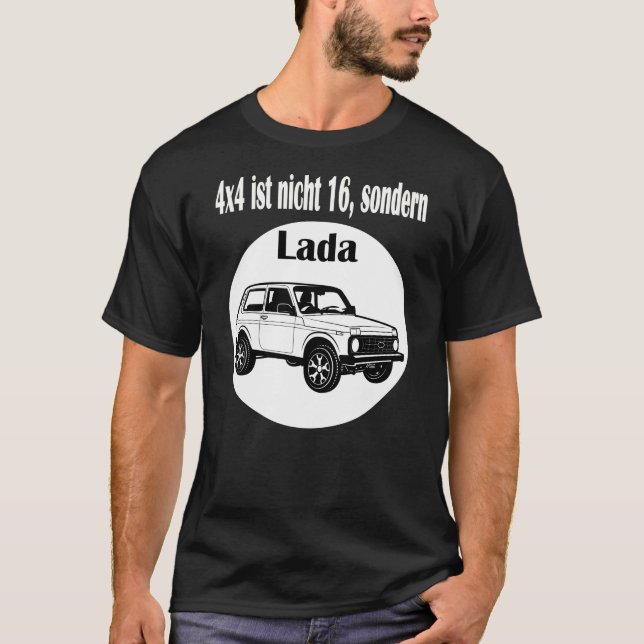 T-shirt 4x4 n'est pas 16, c'est Lada Niva qui aime les voi (Devant)
