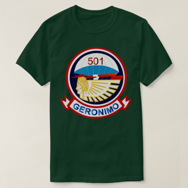 T-shirt 501 Régiment d'infanterie de parachutistes avec te (Design devant)