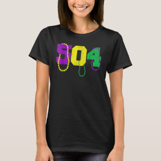 T-shirt 504 Beads Funny Mardi Gras New Orleans Carnival Fe