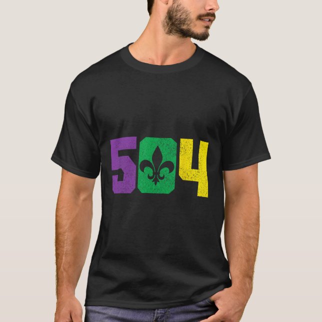T-shirt 504 Indicatif régional Pride Nola Nouvelle-Orléans (Devant)