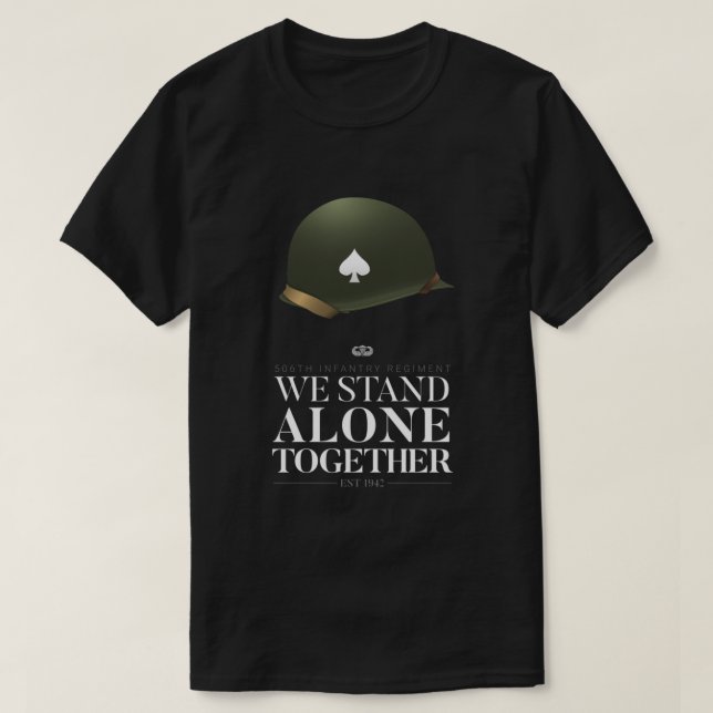 T-shirt 506e infanterie parachutée - Nous sommes seuls ens (Design devant)