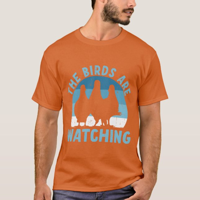 T-shirt 50888 Les oiseaux observent des amis (Devant)
