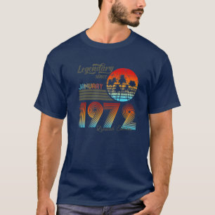 T-shirt 50. Anniversaire 50 Légendaire Depuis Janvier 1972