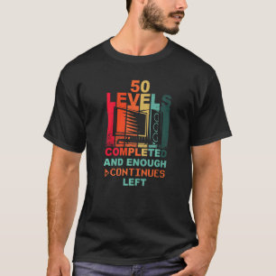 T-shirt 50 Anniversaire Niveau 50 Pc Retro Vintage Gamer
