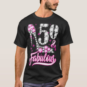 T-shirt 50 ans 50 et fabuleux 50e anniversaire Pink Dia