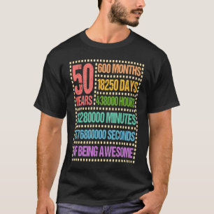 T-shirt 50 ans 600 mois 50e anniversaire cinquante