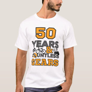 T-shirt 50 Ans Anniversaire 50E Anniversaire Vélo Cyclin