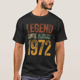 T-shirt 50 ans Anniversaire Né en août 50 Ans Légende Depu