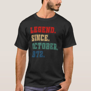 T-shirt 50 ans de légende depuis octobre 1972 50e naissanc