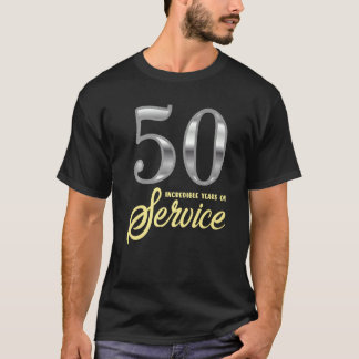 T-shirt 50 Ans De Service 50E Anniversaire De L'Employé Av