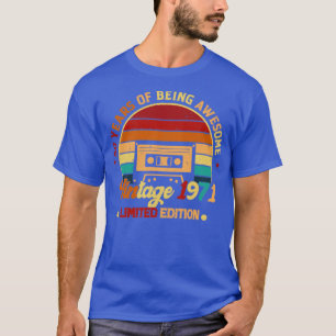 T-shirt 50 ans d'être génial vintage 1971 edi limité