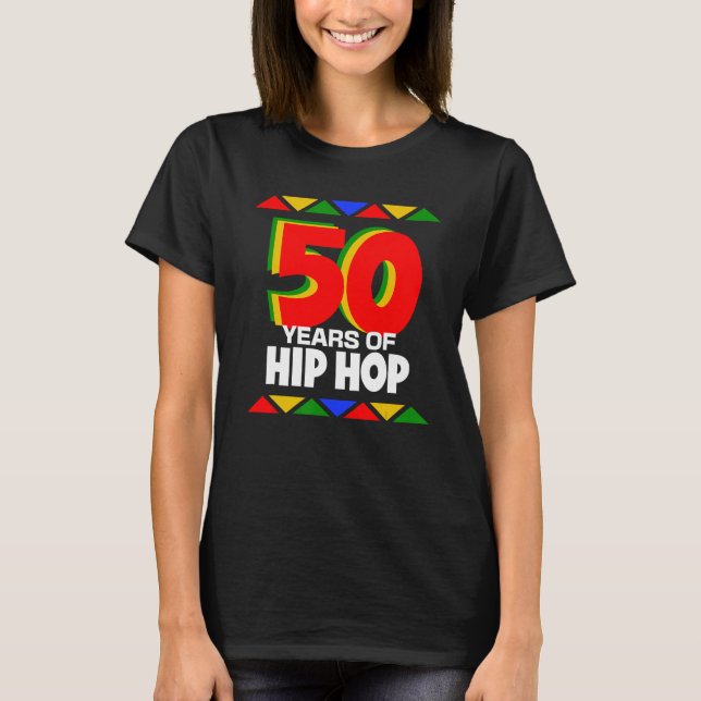 T-shirt 50 ans d'Hip hop 90s Retro 50e anniversaire (Devant)