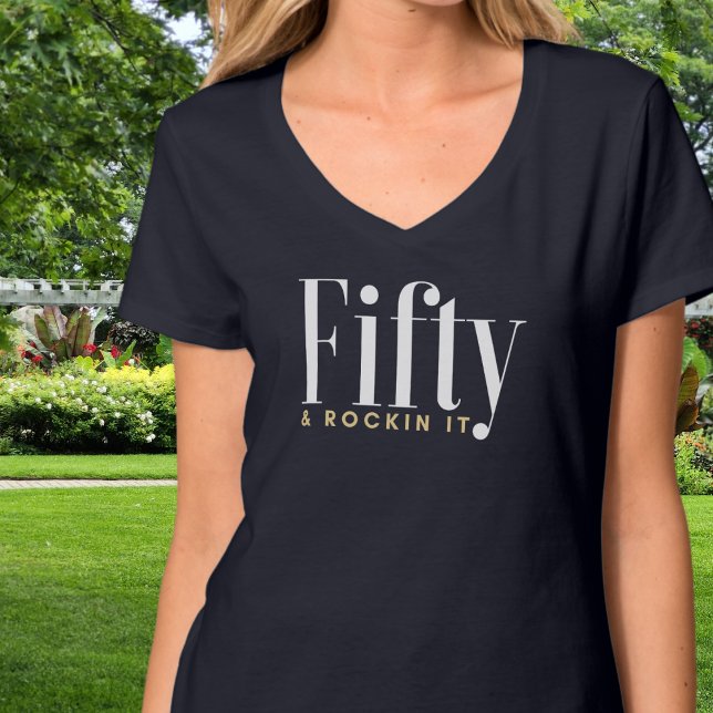 T-shirt 50 ans et ça décolle Typographie Simple, Anniversa (Créateur téléchargé)