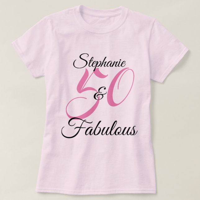 T-shirt 50 ans et Fabuleux Fête d'anniversaire personnalis (Design devant)