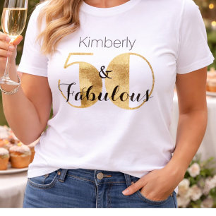 T-shirt 50 ans et Fabuleux Fête d'anniversaire personnalis