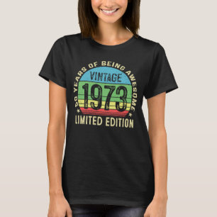 T-shirt 50 ans Hommes Vintage 1973 50e anniversaire 1