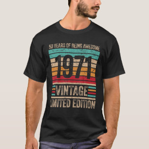T-shirt 50 ans légendaire Retro Vintage Awesome Birthd