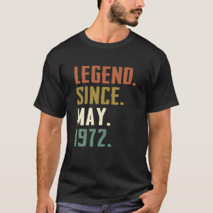 T-shirt 50 Ans Légende Depuis Mai 1972 50E Anniversaire
