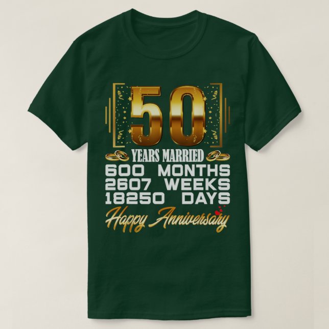 T-shirt 50 ans mariés Funny 50e anniversaire de Mariage (Design devant)