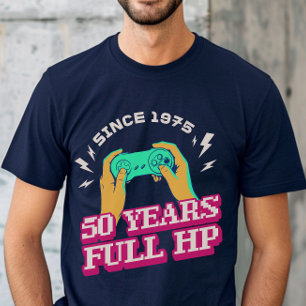 T-shirt 50 ans Retro Full HP Video Gamer Anniversaire