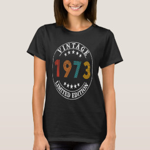 T-shirt 50 ans Retro Vintage 1973 50e anniversaire